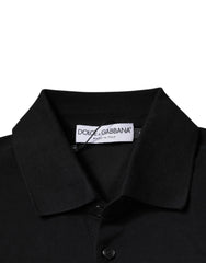 Dolce & Gabbana Black DG Collared Short Sleeves Polo T-shirt Dolce & Gabbana Retail Flare