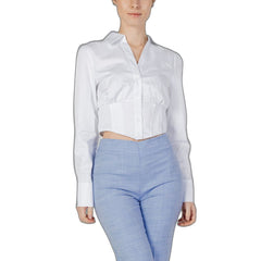 Guess White Cotton Shirt Guess Retail Flare