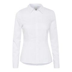 ICHI White Cotton Shirt ICHI Retail Flare