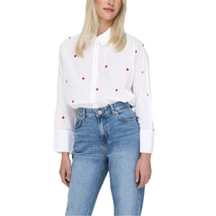 Only White Cotton Shirt Only Retail Flare