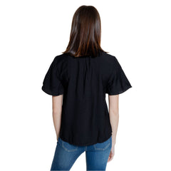 Jacqueline De Yong Black Viscose Shirt Jacqueline De Yong Retail Flare