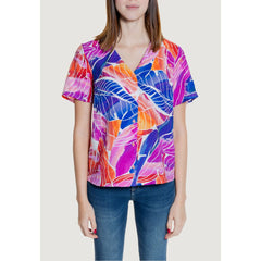 Vila Clothes Multicolor Viscose Shirt Vila Clothes Retail Flare