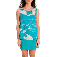 Rinascimento Turquoise Polyester Shirt Rinascimento Retail Flare