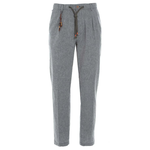 Yes Zee Gray Linen Men Trouser Yes Zee Retail Flare