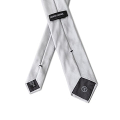 Giorgio Armani Silver Silk Ties & Bowty Giorgio Armani Retail Flare