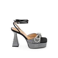 MACH & MACH Chic Black Leather Platforms for Elevated Style - Retail Flare