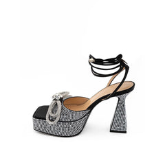 MACH & MACH Chic Black Leather Platforms for Elevated Style - Retail Flare
