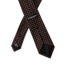 Emporio Armani Brown Silk Ties & Bowty Emporio Armani Retail Flare