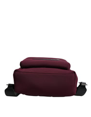 Dolce & Gabbana Burgundy Montreale Tecnico Textile Men Backpack Bag Dolce & Gabbana Retail Flare