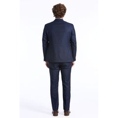 Baldinini Trend Blue Wool Men Suit Baldinini Trend Retail Flare