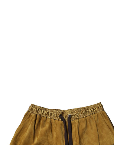 Dolce & Gabbana Brown Lambskin Suede Men Bermuda Shorts - Retail Flare