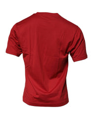 Dolce & Gabbana Red DG Logo Cotton Crew Neck T-shirt Dolce & Gabbana Retail Flare