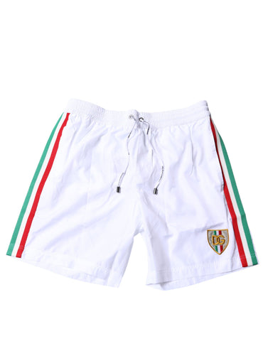Dolce & Gabbana White Stripes Beachwear Shorts 2 Pc Swimwear -  Dolce & Gabbana -  Retail Flare