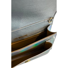 Love Moschino Silver Polyethylene Women Crossbody Bag Love Moschino Retail Flare