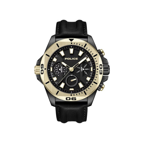 Police Black Artificial Leather Watch Police Retail Flare