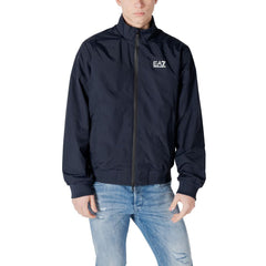 EA7 Emporio Armani Blue Polyamide Jacket EA7 Emporio Armani Retail Flare