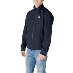 EA7 Emporio Armani Blue Polyamide Jacket EA7 Emporio Armani Retail Flare
