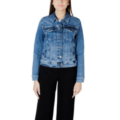 Street One Blue Cotton Jackets & Coat Street One Retail Flare