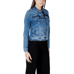 Street One Blue Cotton Jackets & Coat Street One Retail Flare