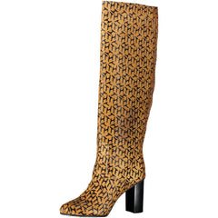 Tommy Hilfiger Beige Leather Women Boot - Retail Flare