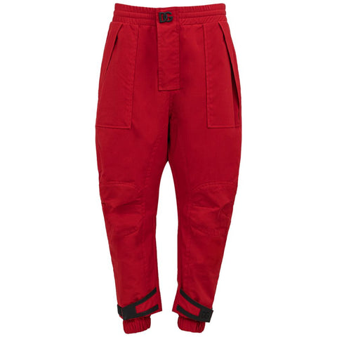 Dolce & Gabbana Red Polyamide Jeans & Pant Dolce & Gabbana Retail Flare