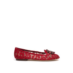 Dolce & Gabbana Red Viscose Flat Shoe Dolce & Gabbana Retail Flare