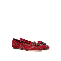 Dolce & Gabbana Red Viscose Flat Shoe Dolce & Gabbana Retail Flare