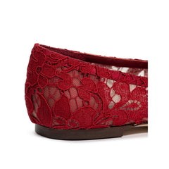 Dolce & Gabbana Red Viscose Flat Shoe Dolce & Gabbana Retail Flare