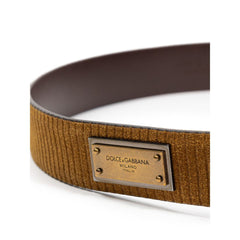 Dolce & Gabbana Brown Leather Belt Dolce & Gabbana Retail Flare
