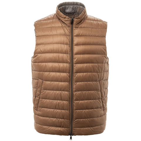 Herno Brown Polyamide Vest - Retail Flare