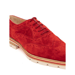 Christian Louboutin Red Suede Leather Flat Shoe - Retail Flare