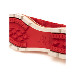 Christian Louboutin Red Suede Leather Flat Shoe - Retail Flare