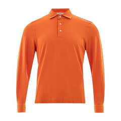 Gran Sasso Elegant Orange Cotton Polo for Men - Retail Flare