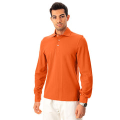 Gran Sasso Elegant Orange Cotton Polo for Men - Retail Flare
