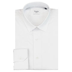 Bagutta White Linen Men Shirt Bagutta Retail Flare
