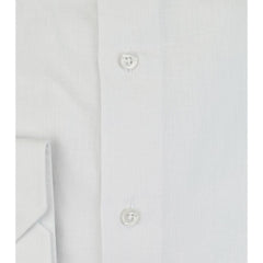 Bagutta White Linen Men Shirt Bagutta Retail Flare