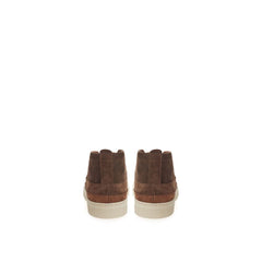 Lardini Elegant Suede Sneakers in Rich Brown - Retail Flare