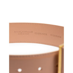 Dolce & Gabbana Pink Leather Belt Dolce & Gabbana Retail Flare