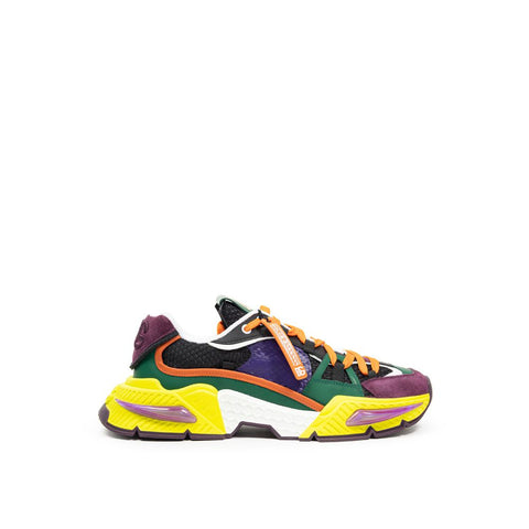 Dolce & Gabbana Multicolor Fabric And Leather Sneaker Dolce & Gabbana Retail Flare