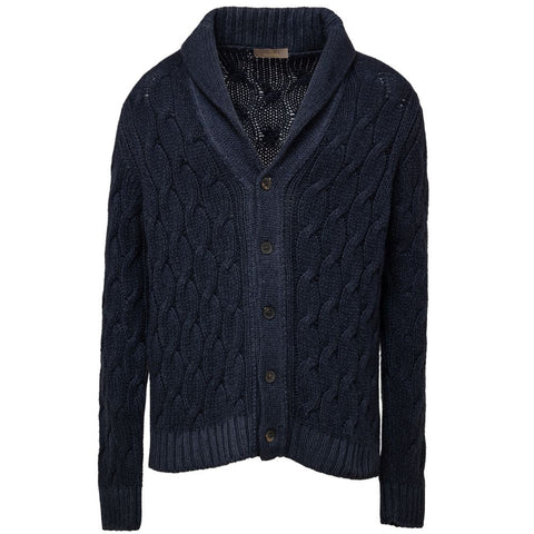 Cruciani Blue Cashmere Cardigan Cruciani Retail Flare
