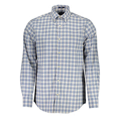 Gant Blue Cotton Men Shirt Gant Retail Flare