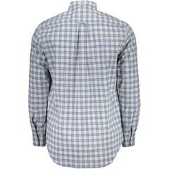 Gant Blue Cotton Men Shirt Gant Retail Flare