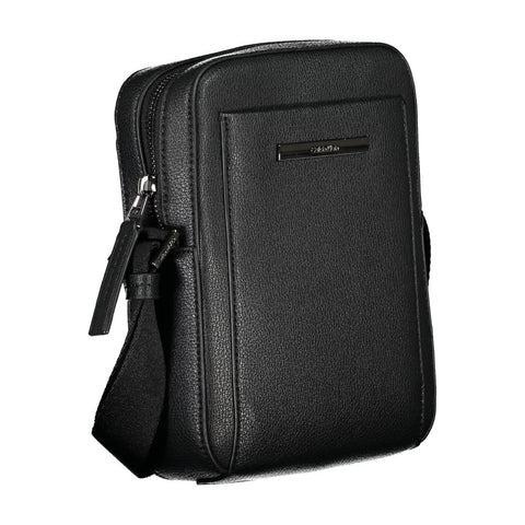 Calvin Klein Sleek Black Shoulder Bag with Logo Detail Calvin Klein Retail Flare