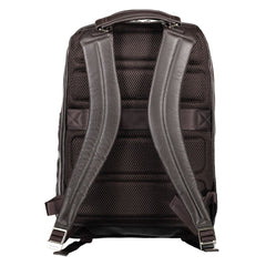 Piquadro Brown Leather Men Backpack Piquadro Retail Flare