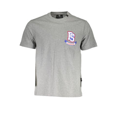 Plein Sport Gray Cotton Men T-Shirt Plein Sport Retail Flare