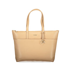 Calvin Klein Beige Polyester Women Handbag Calvin Klein Retail Flare