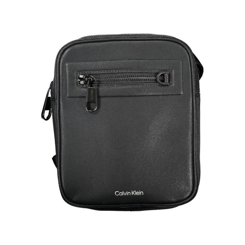 Calvin Klein Sleek Black Shoulder Bag with Contrasting Details Calvin Klein Retail Flare