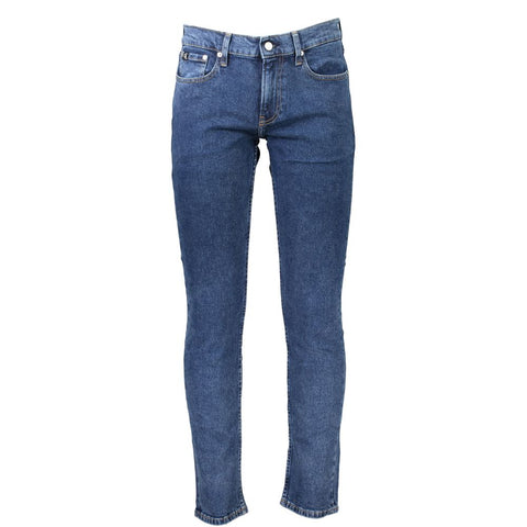 Calvin Klein Blue Cotton Jeans & Pant Calvin Klein Retail Flare