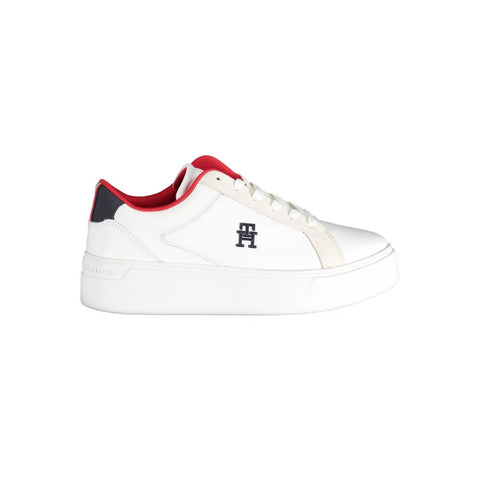 Tommy Hilfiger White Polyester Sneaker Tommy Hilfiger Retail Flare