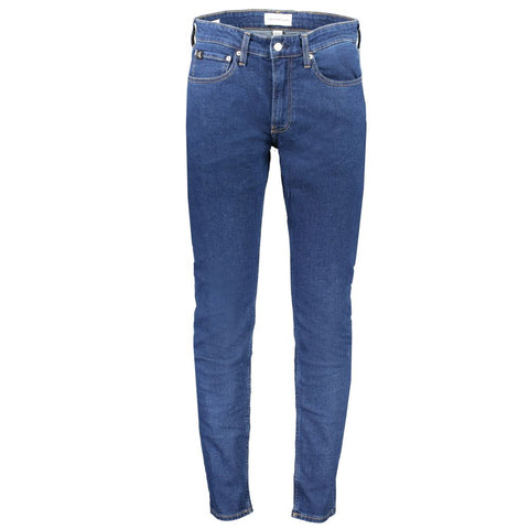 Calvin Klein Blue Cotton Jeans & Pant Calvin Klein Retail Flare